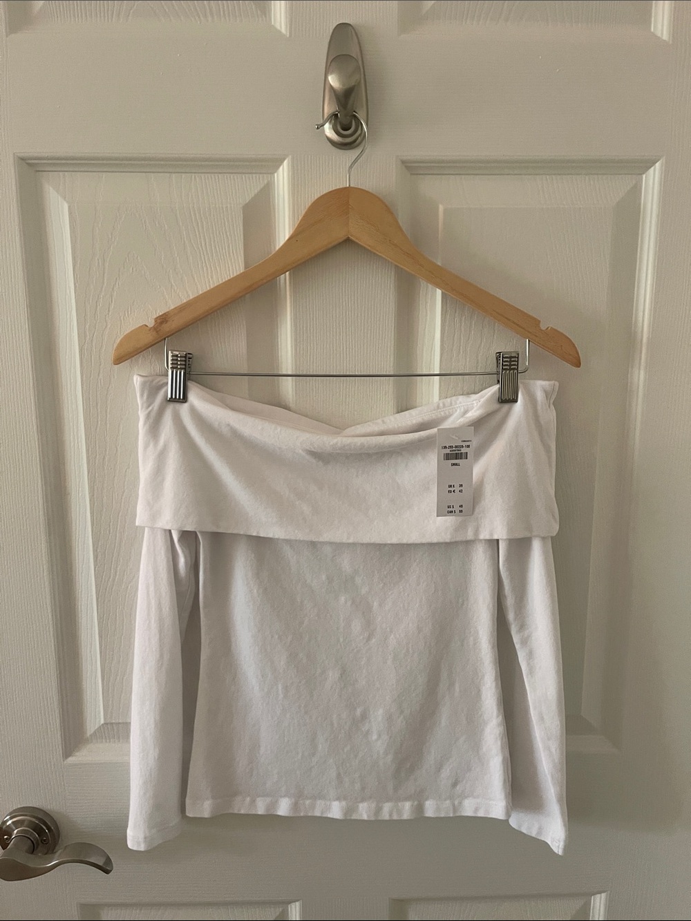 NWT Abercrombie & Fitch Cotton Blend Seamless Tuckable Off The Shoulder Top